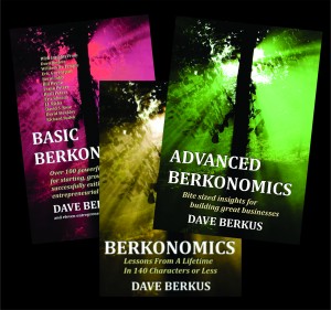 Order all 3 Berkonomics books for $49.95,a 33% discount.  www.berkus.com
